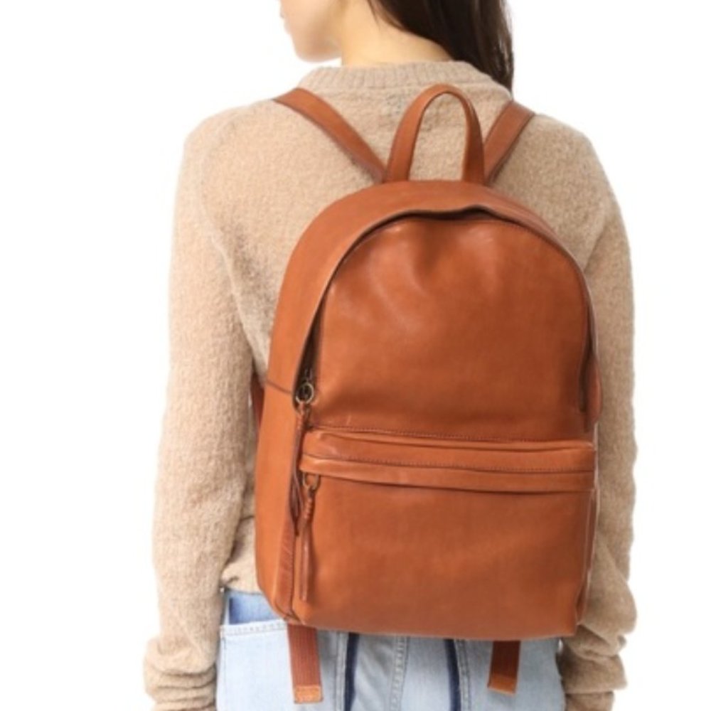 Madewell Lorimer Brown Tan Cognac Leather Backpack NWT